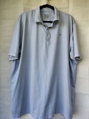 Callaway Light Blue Gray Micro-Pattern Polo